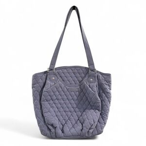 Vera Bradley Glenna Quilted Shoulder Bag in a Blue Gray